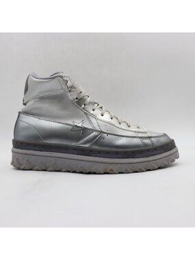 Converse Metallic Vis Pro Leather X2 Mid Silver Women's 8.5 Men's 7 169529C